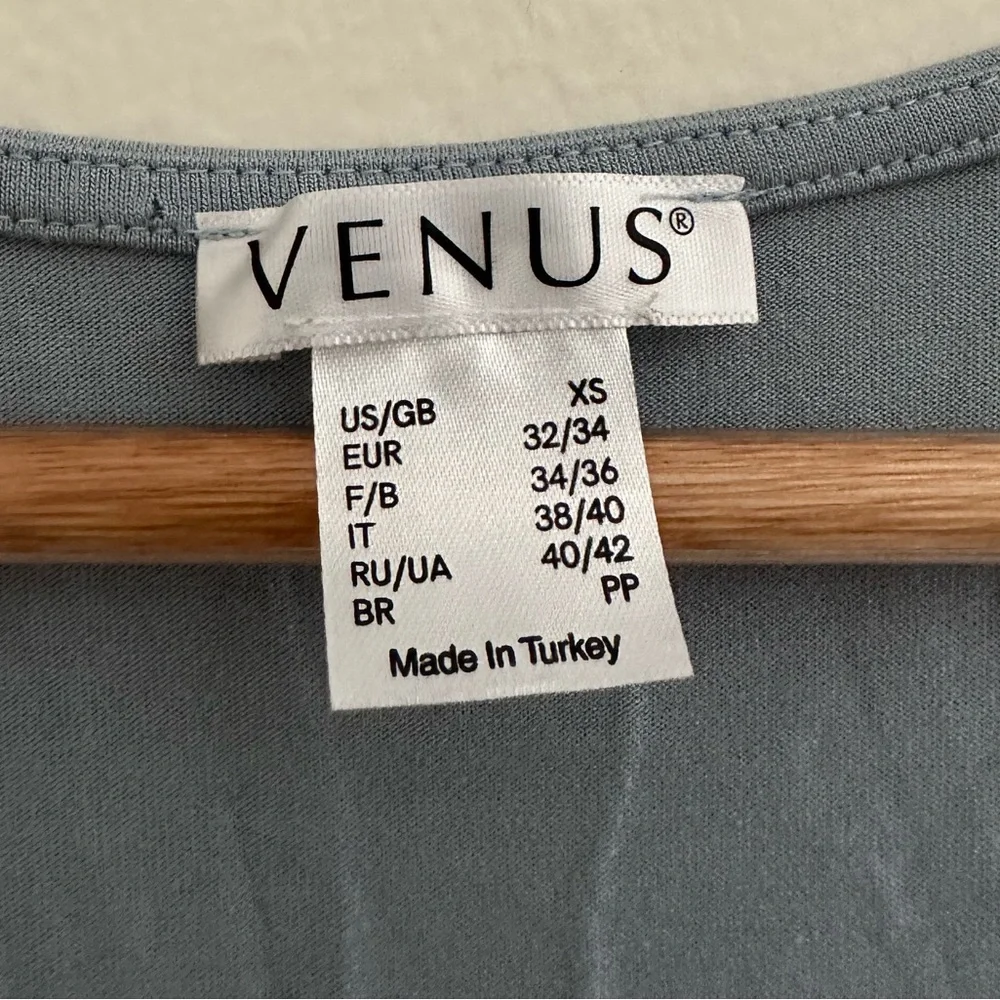 Venus Blue Fringe Hem Sleeveless Top